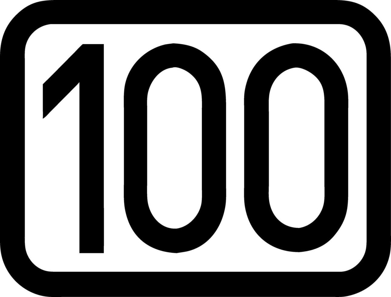 Bold Number 100 for Milestone Celebration and Achievement Recognition vector