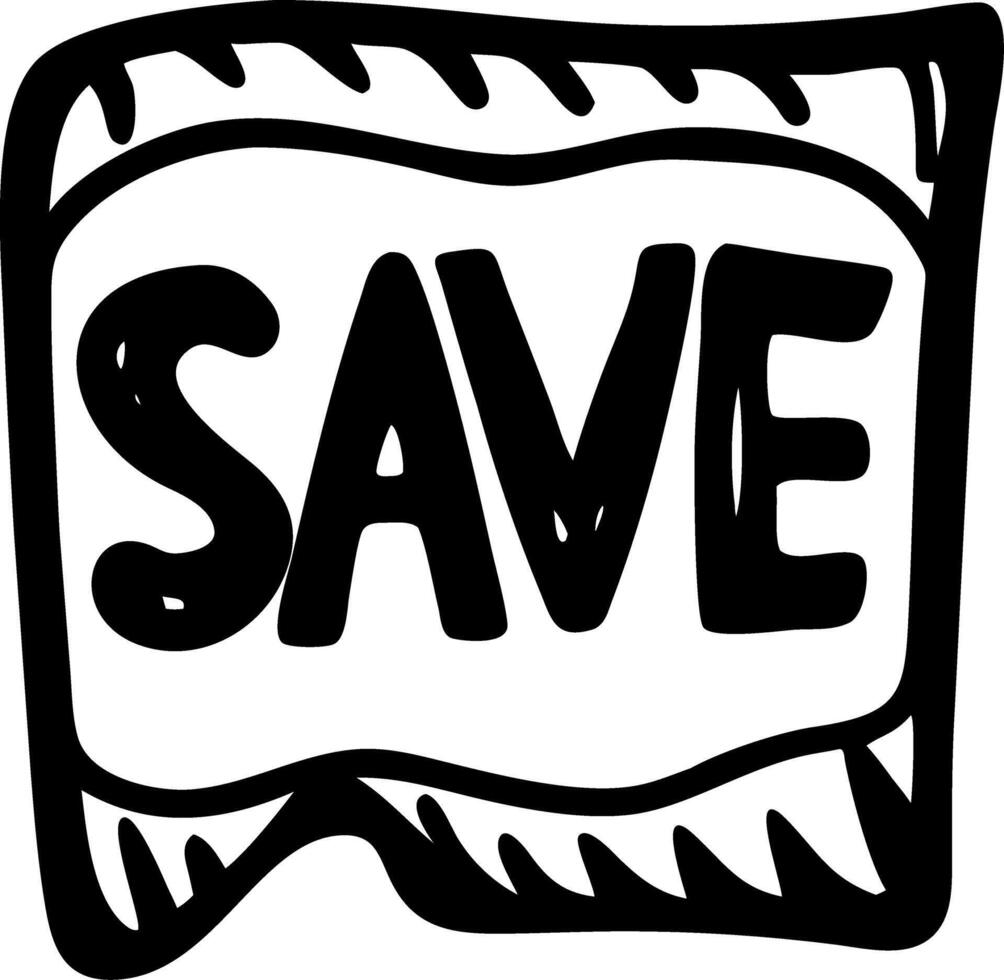 Bold Save Banner Illustration for Design Projects and Posters vector