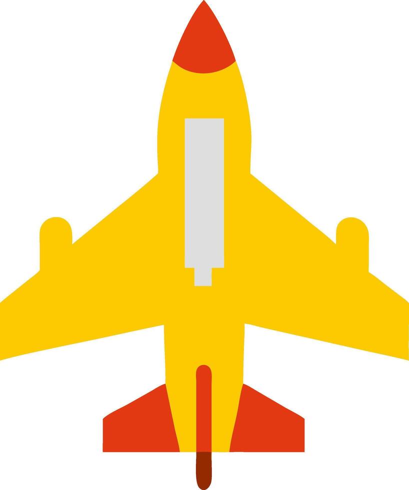 Bright Yellow Jet Fighter Illustration for Creative Design Projects vector