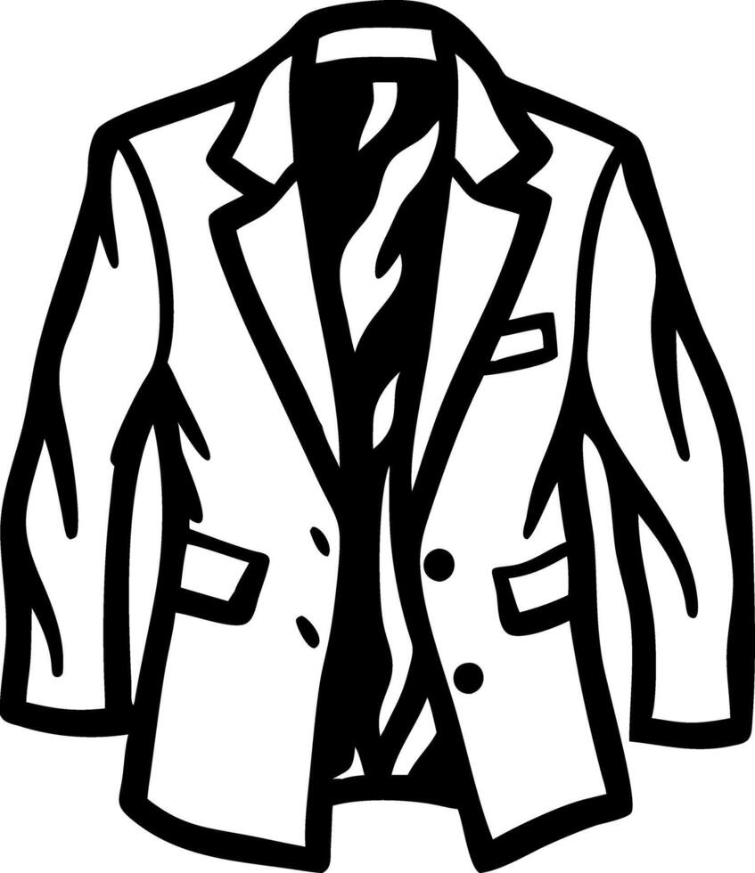 Business Suit Jacket Illustration Formal Apparel Design vector