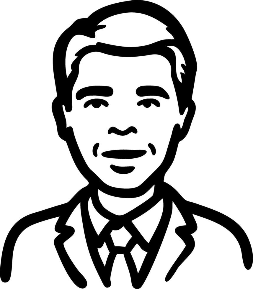 Businessman Silhouette Portrait Illustration for Professional Use vector