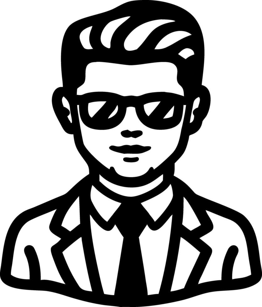 Businessman Wearing Sunglasses Illustration for Branding and Design vector