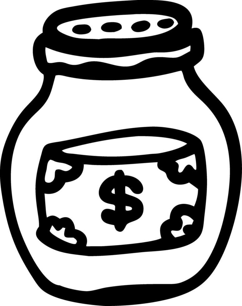 Cartoon Money Jar for Savings and Finance Concepts Illustration vector