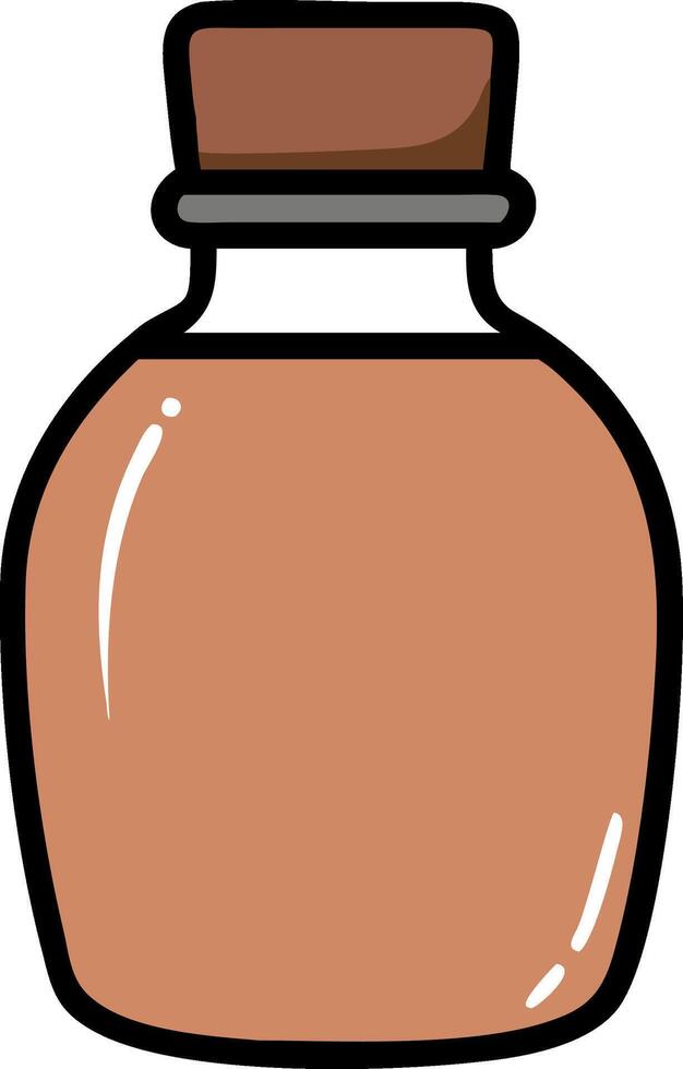 Charming Vintage Potion Bottle for Magical and Decorative Use vector
