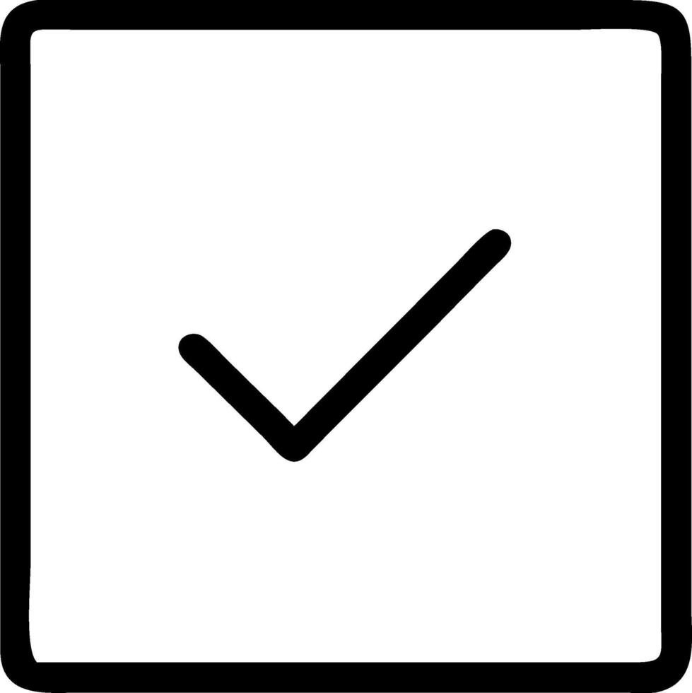 Check Mark in Square Box for Design and Projects vector