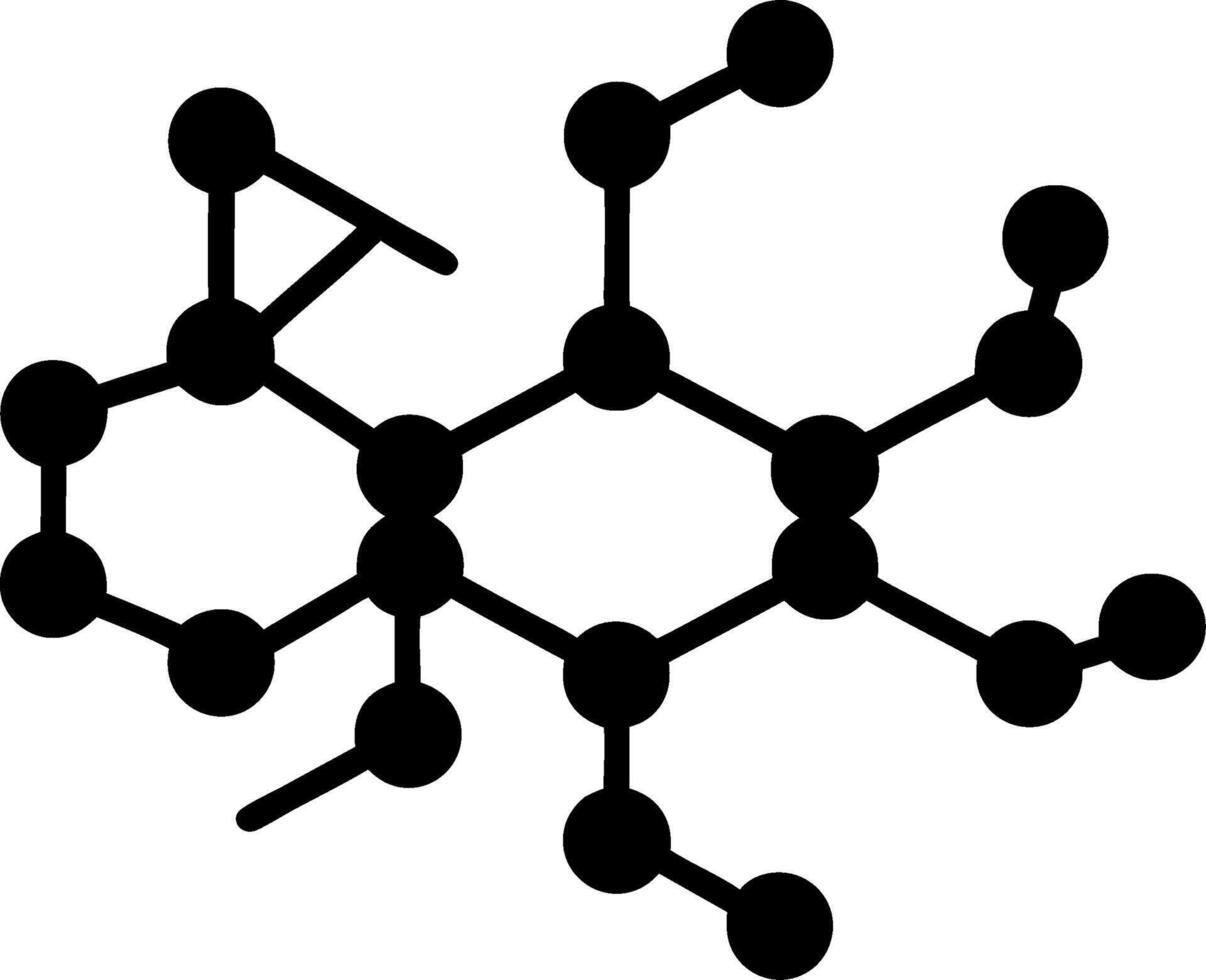 Chemical Compound Molecule Structure for Science Education and Research vector
