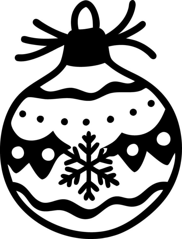 Christmas Ornament with Snowflake Design for Holiday Craft and Decor vector