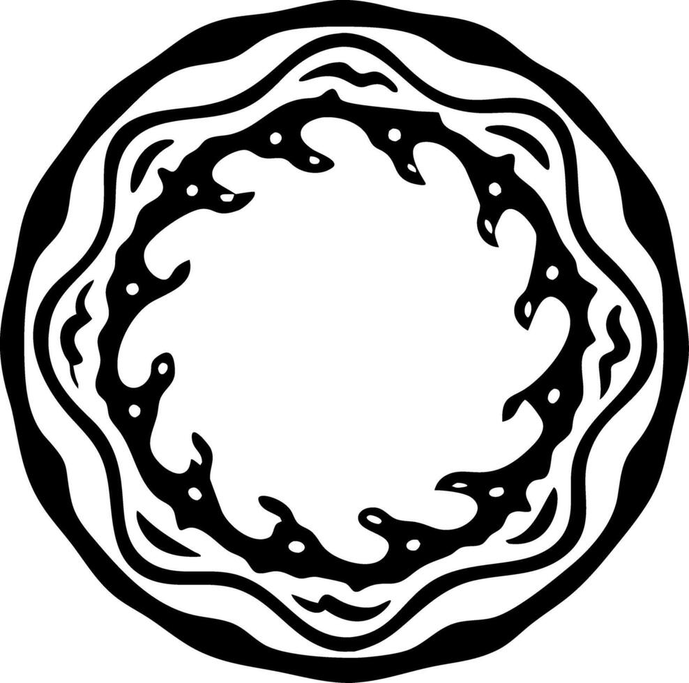 Circular Organic Wave Pattern for Decorative Design and Logo Inspiration vector