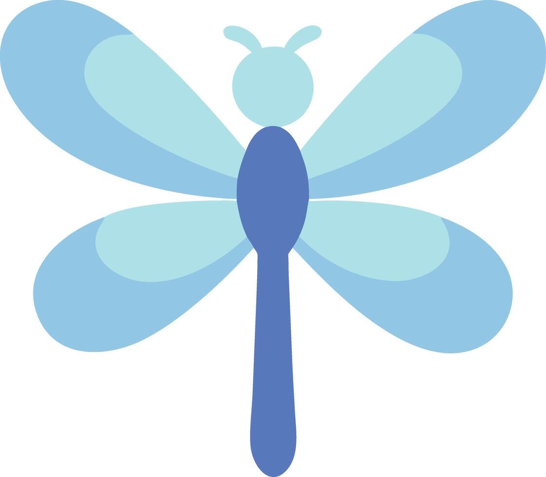 Colorful Blue Butterfly Illustration for Design and Decoration Projects vector