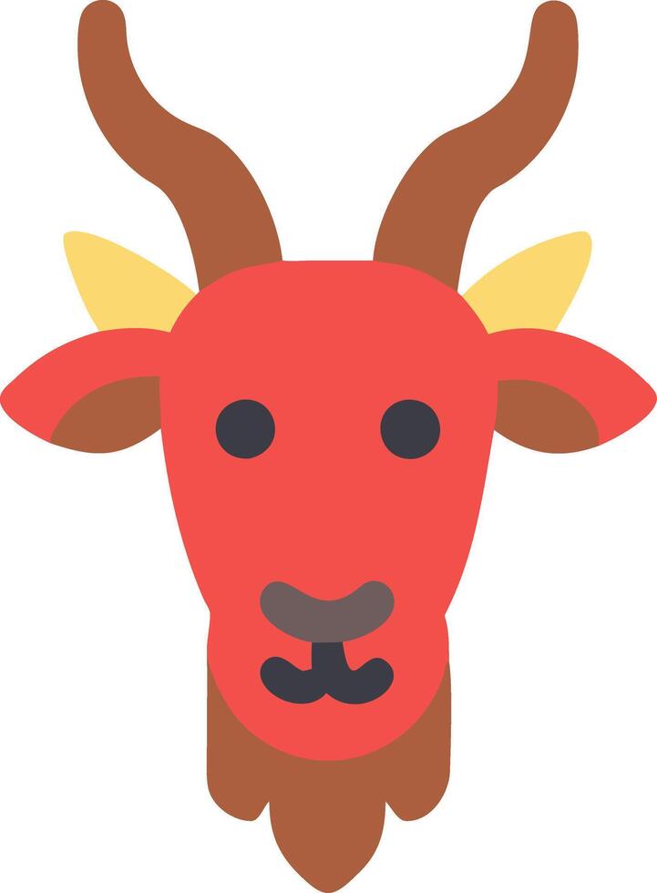 Colorful Goat Head Illustration Art for Tattoos and Graphic Design vector