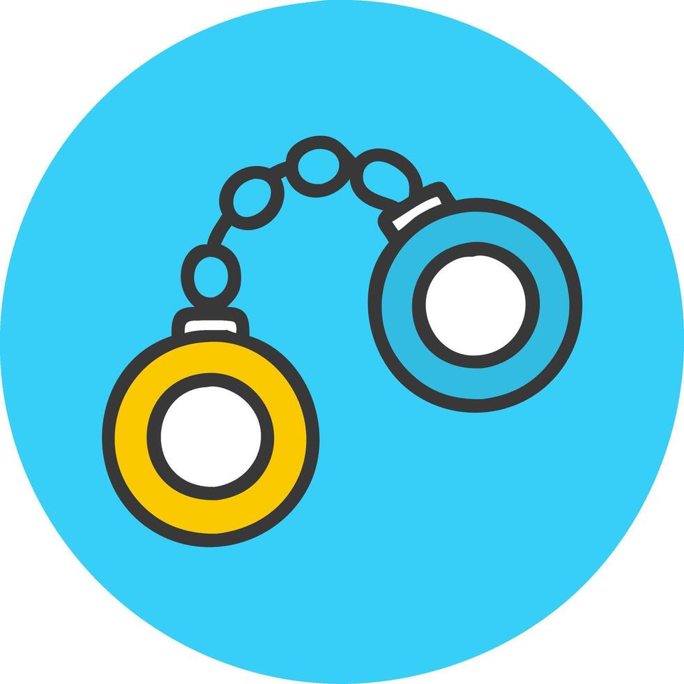 Colorful Handcuffs Illustration for Security and Law Enforcement Themes vector