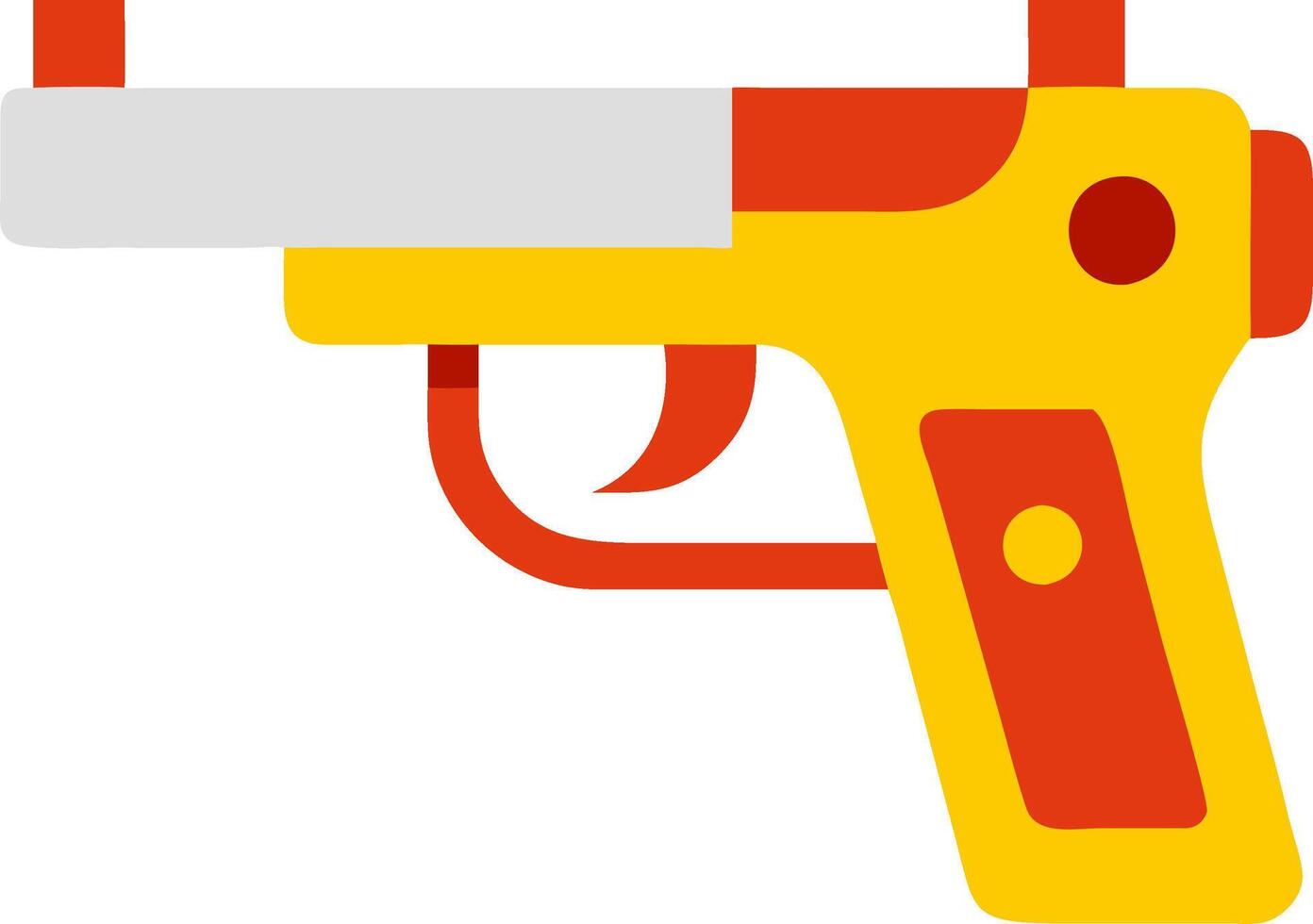 Colorful Minimalist Pistol Illustration for Design and Art Projects vector