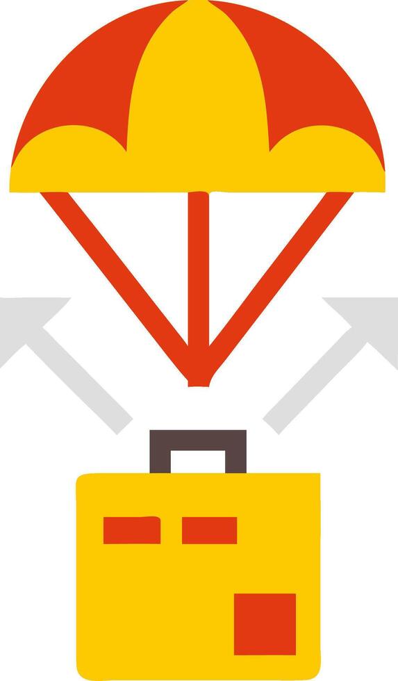 Colorful Parachute Delivery Package for Logistics and Shipping Design vector
