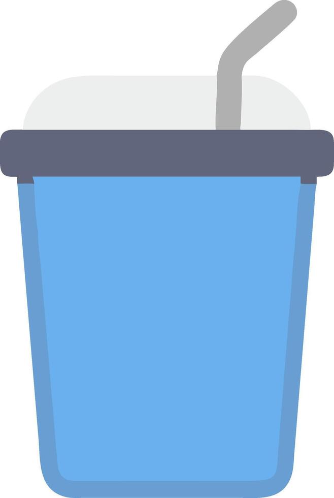 Colorful Disposable Drink Cup with Straw for Beverage Design vector