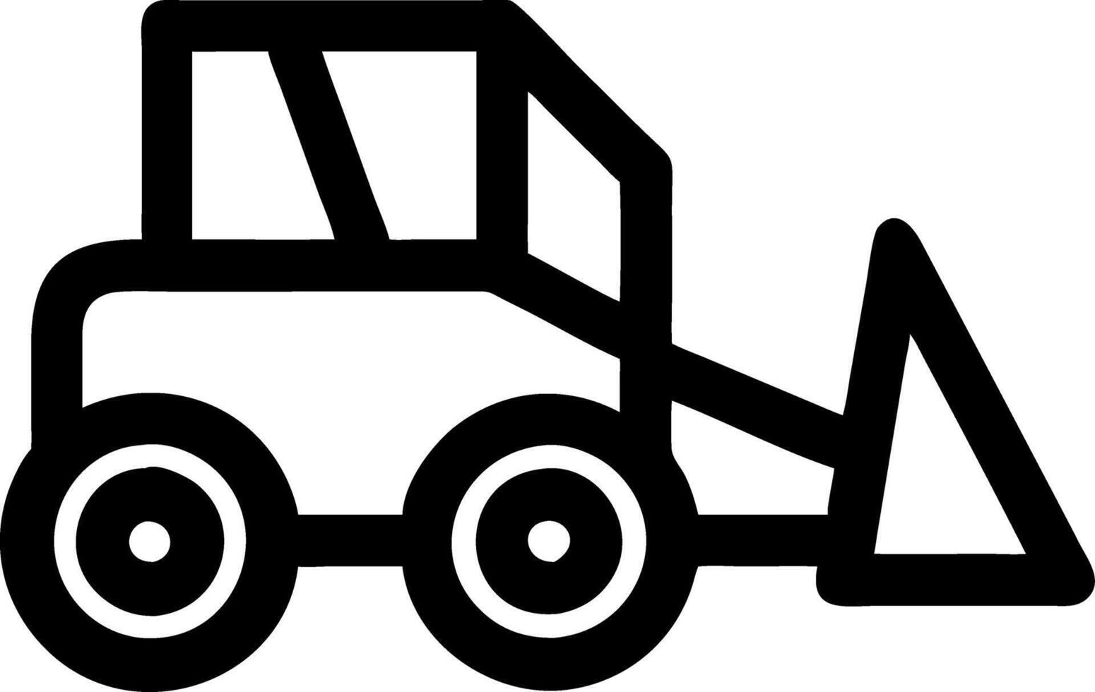 Construction Bulldozer Illustration Heavy Machinery Outline for Kids and Educational Use vector