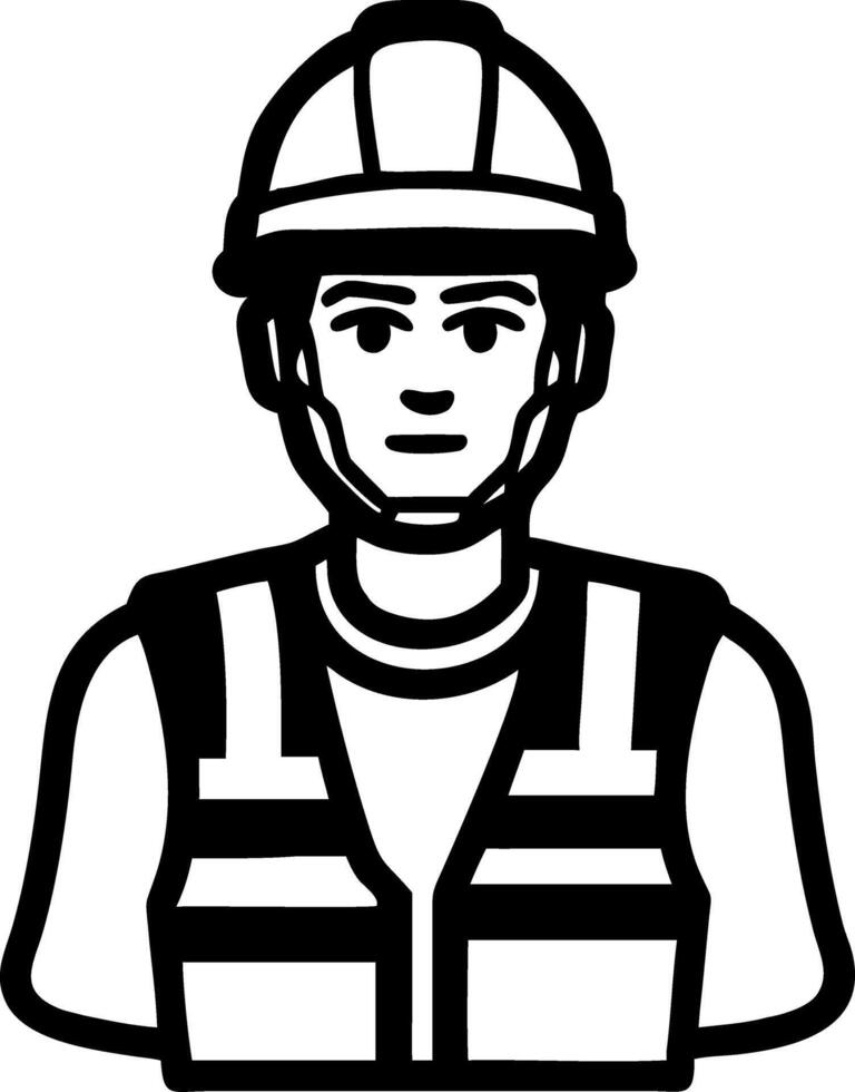 Construction Worker Safety Helmet Vest Illustration vector
