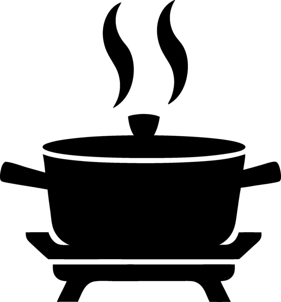 Cooking Pot for Kitchen Tools and Restaurant Design vector