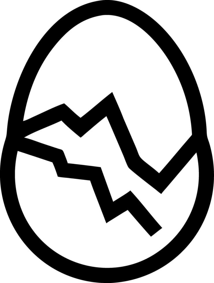 Cracked Egg with Lightning Bolt for Creative Design vector