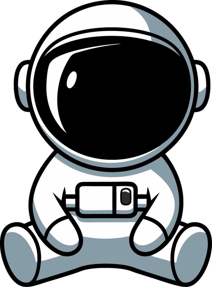 Cute Astronaut Character Illustration for Kids Space Design vector