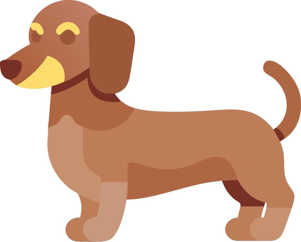 Cute Dachshund Illustration Cartoon Dog Design for Pet Art and Merchandise vector