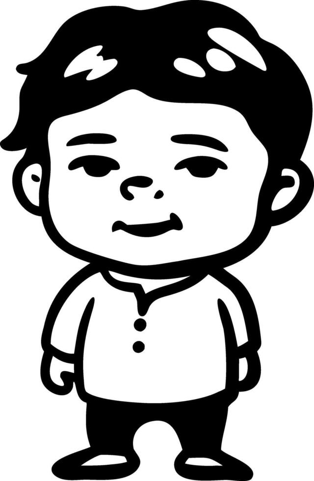 Cute Smiling Boy Illustration for Children's Design Projects vector