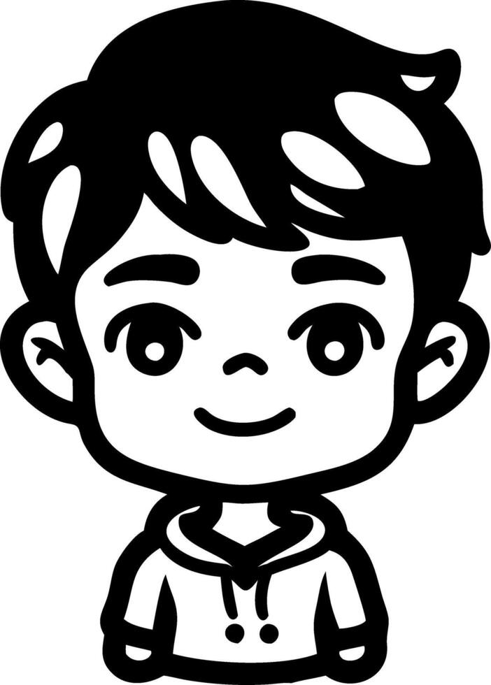 Cute Smiling Boy Illustration for Cartoon Avatar and Character Design vector