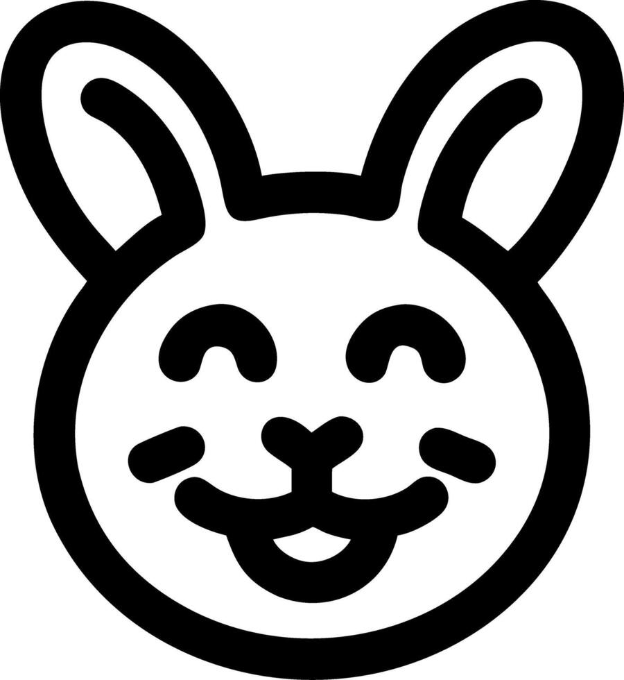 Cute Smiling Bunny Face Illustration for Kids Crafts and Design vector