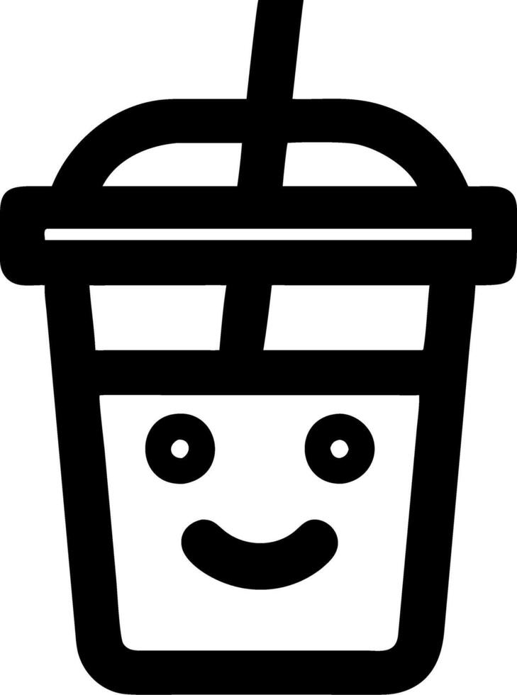 Cute Smiling Drink Cup for Fun Cafe and Beverage Designs vector