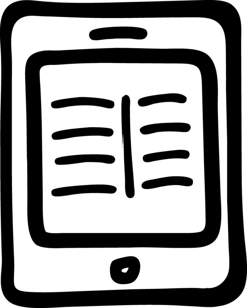 Digital Tablet Reading Simple for Education and Technology Concepts vector