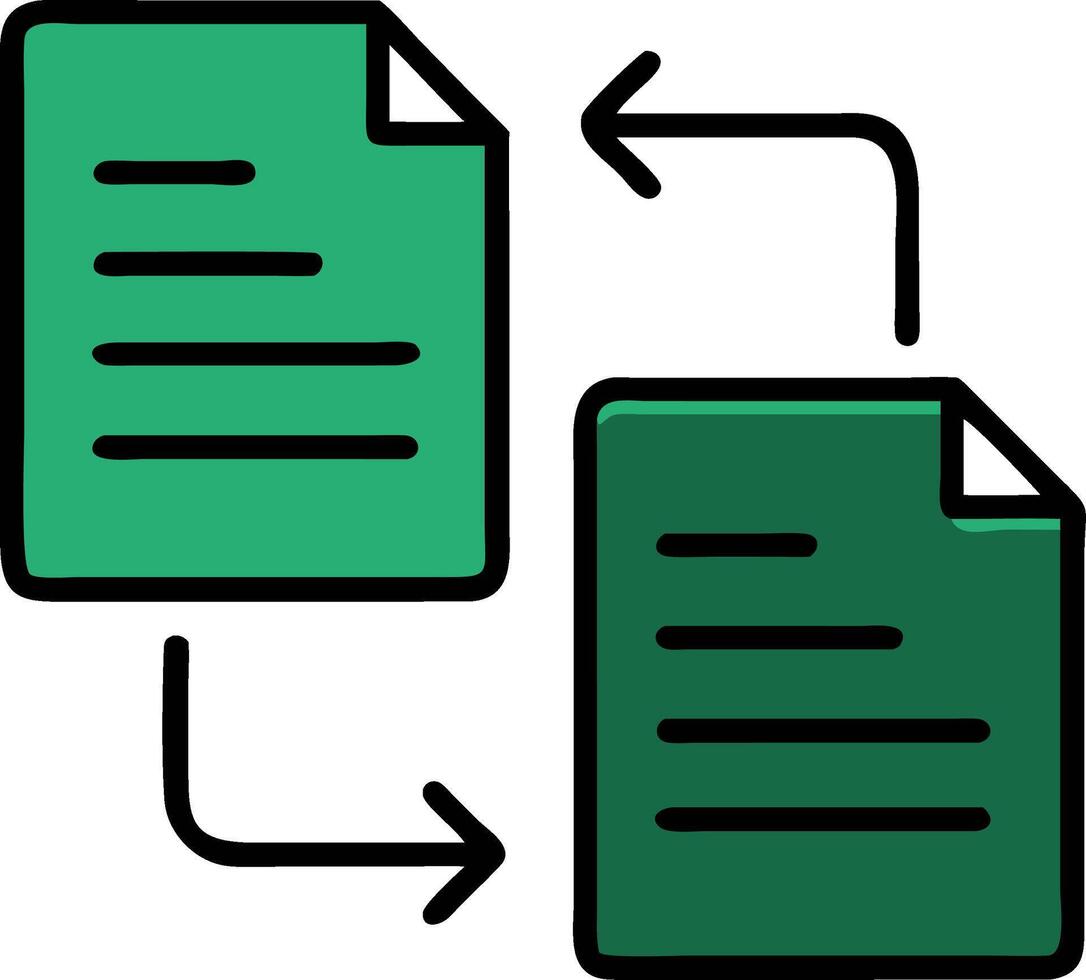 Document Exchange for Data Transfer and Communication Concept vector