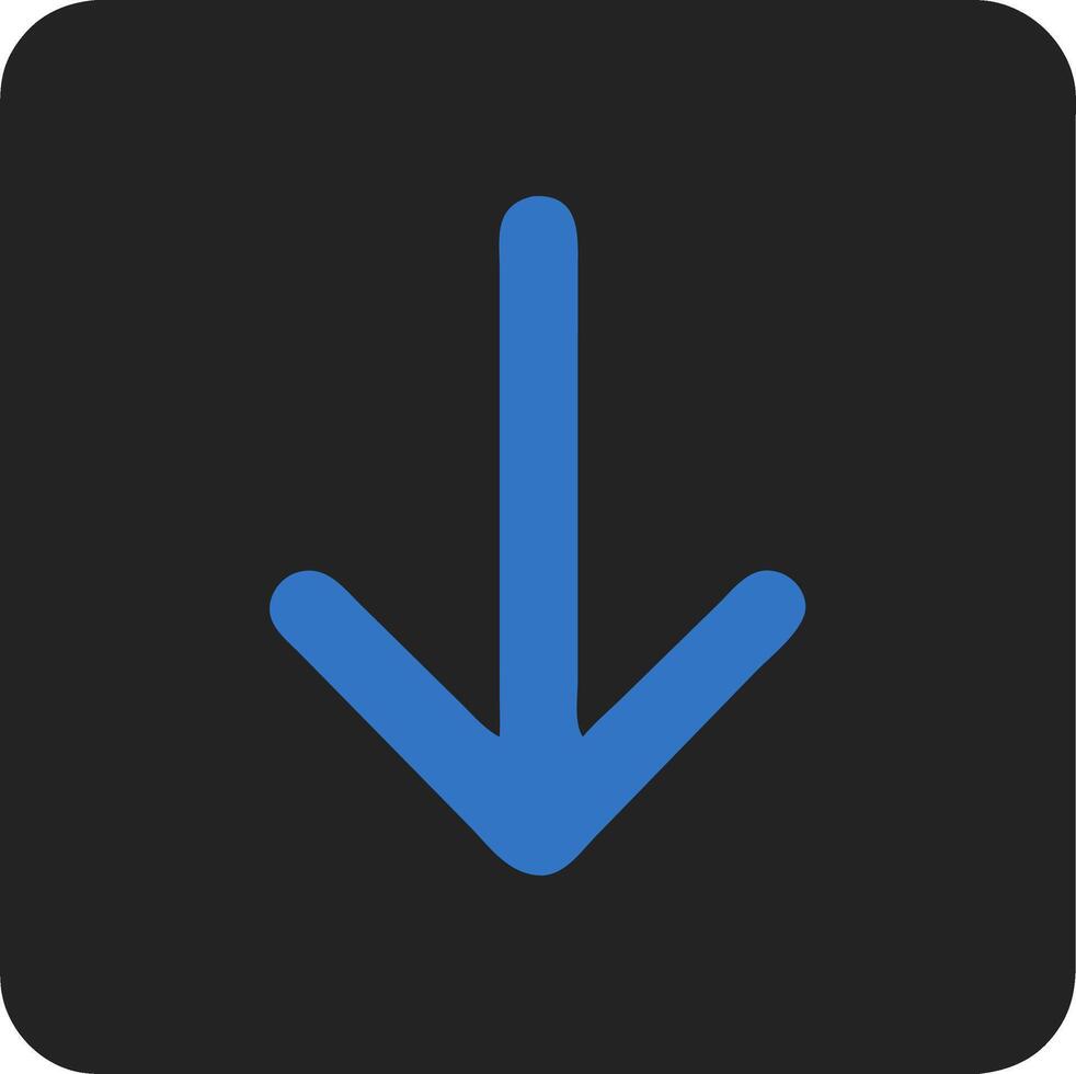 Downward Arrow Blue for Apps and Websites vector