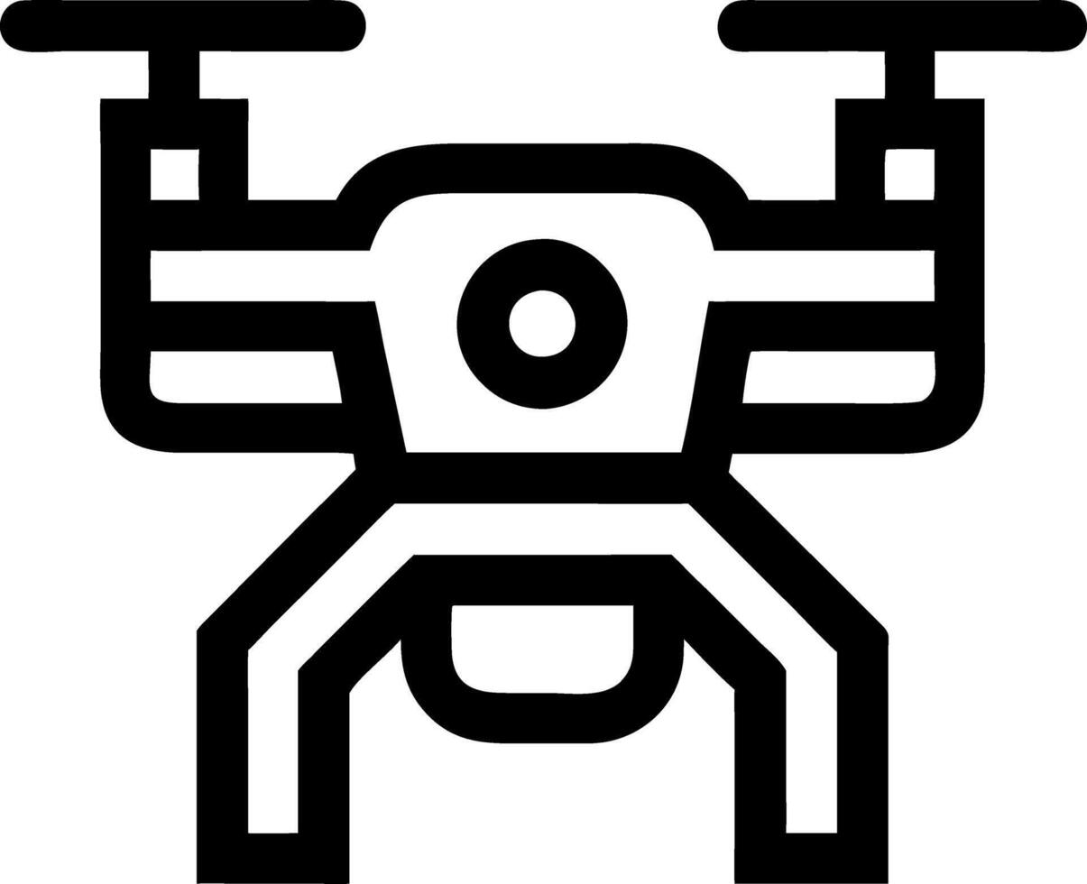 Drone Outline for Technology and Design Projects vector