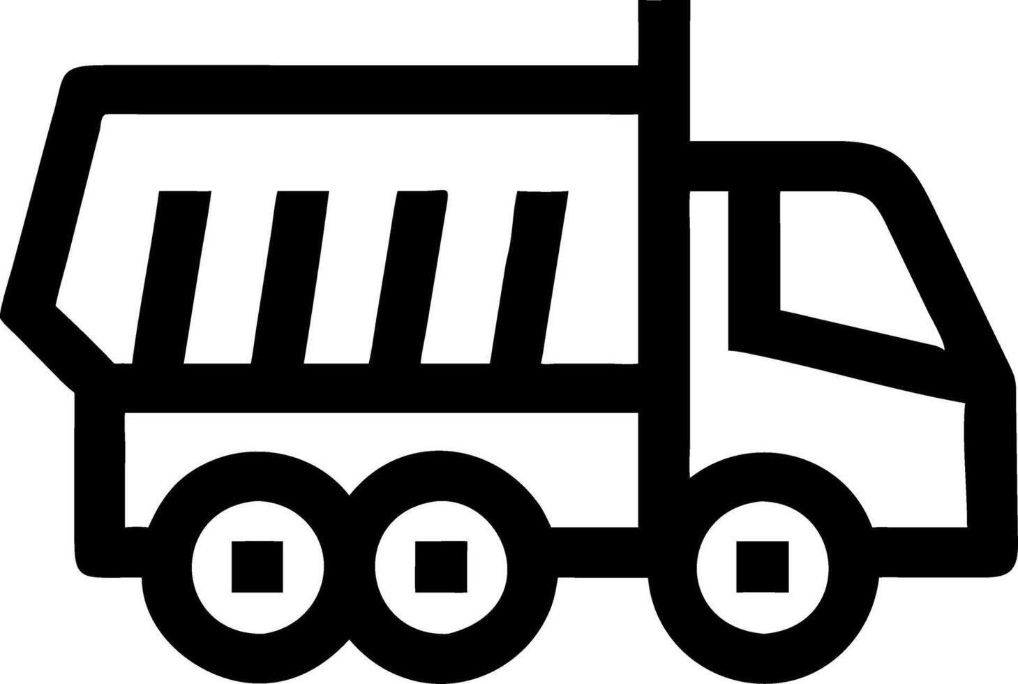 Dump Truck Silhouette for Construction and Logistics Designs vector