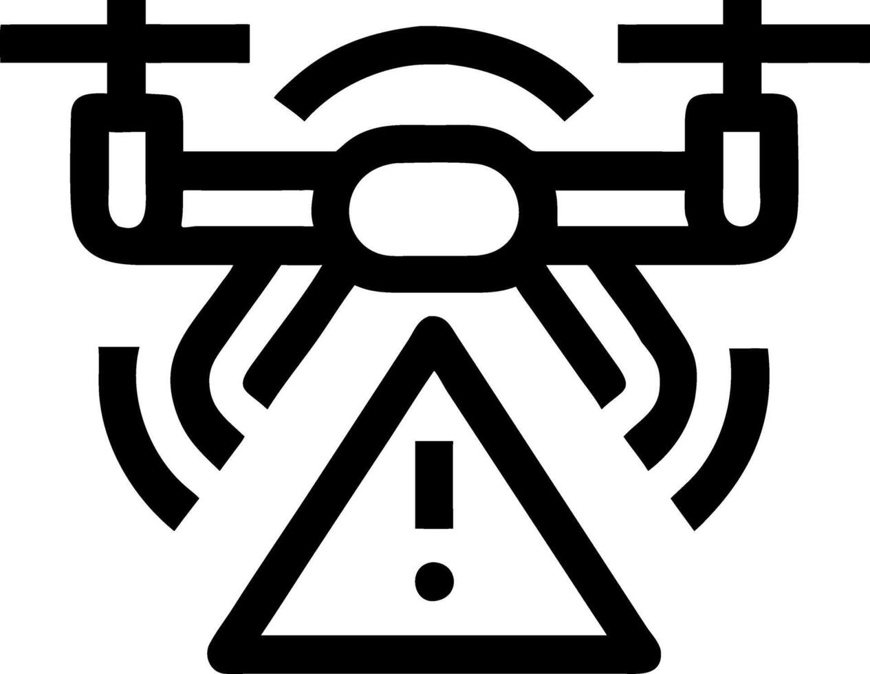 Drone Warning Sign Symbol for Safety and Regulation Awareness vector