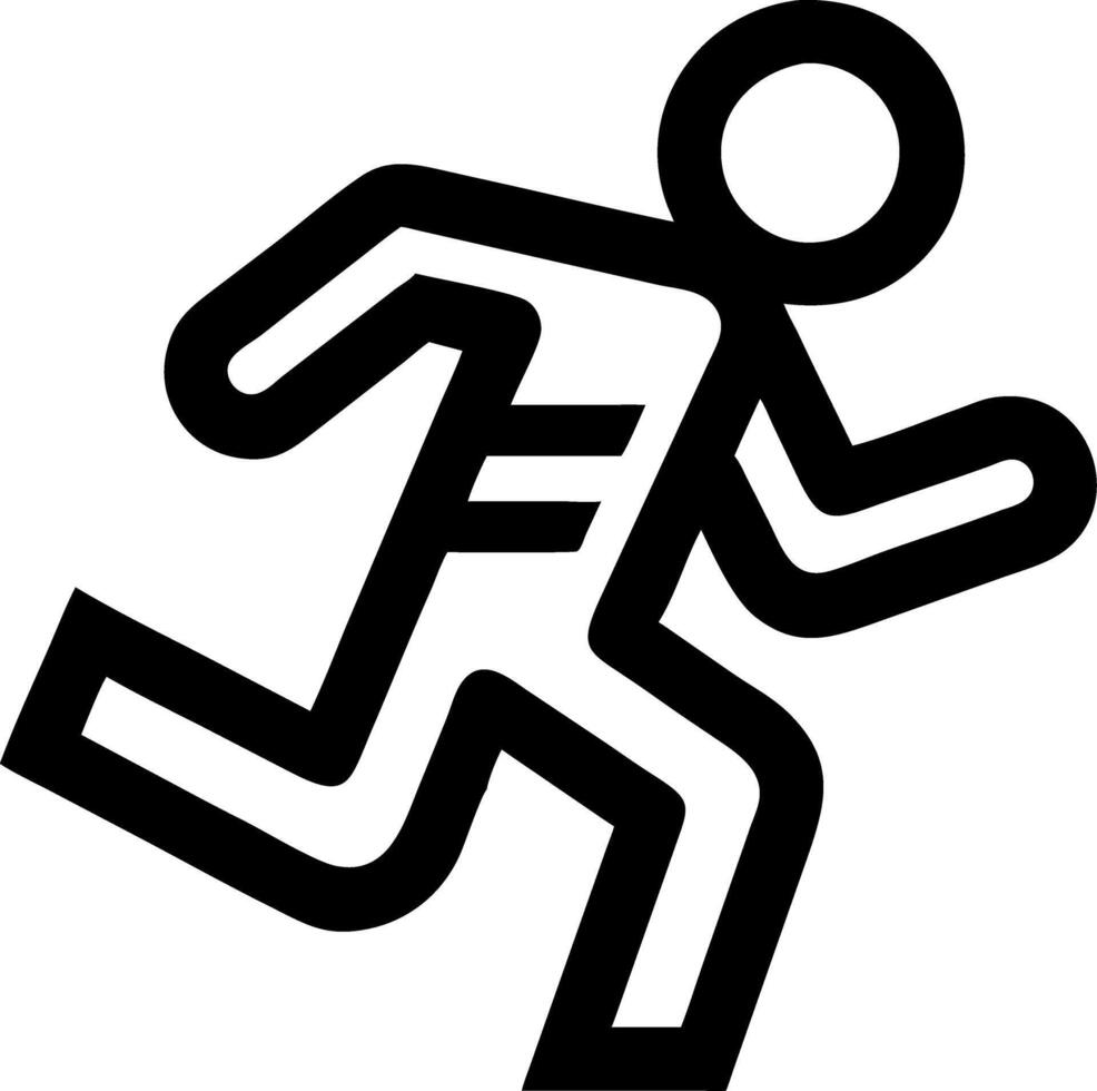 Dynamic Running Figure for Fitness Apps and Sports Designs vector