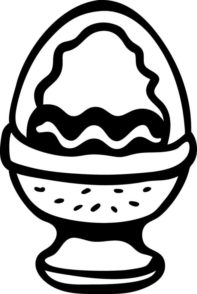 Easter Egg in Basket for Holiday Decorations Crafts Coloring Books vector