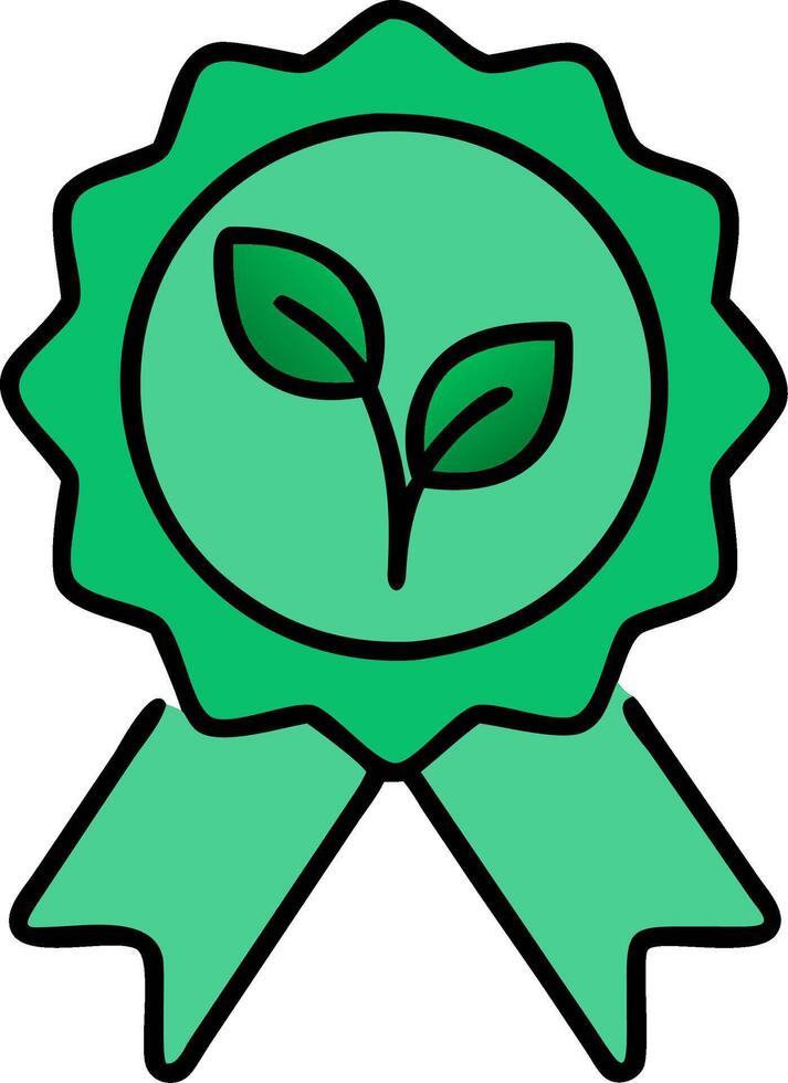 Eco Friendly Certification Badge with Leaf for Sustainability and Environmental Awareness vector