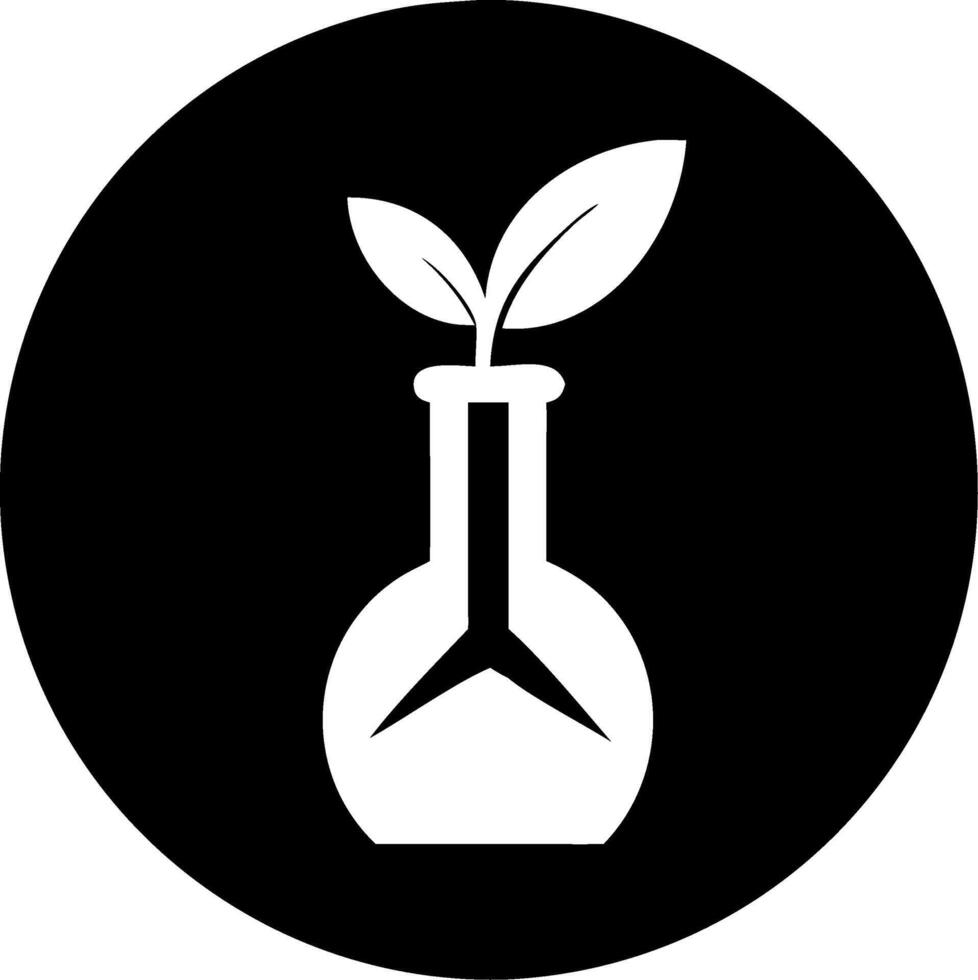 Eco Friendly Science Flask Plant Growth for Sustainability Designs vector