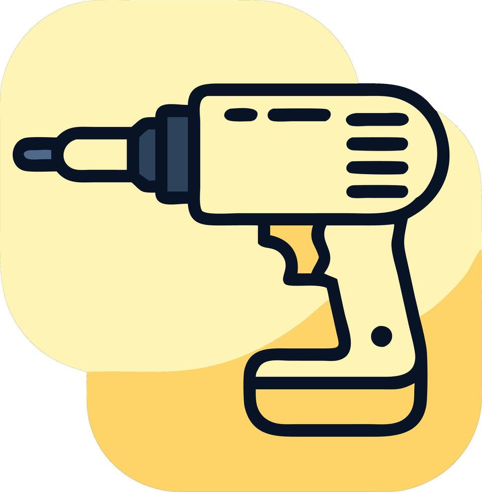Electric Power Drill Illustration for DIY and Construction Projects vector