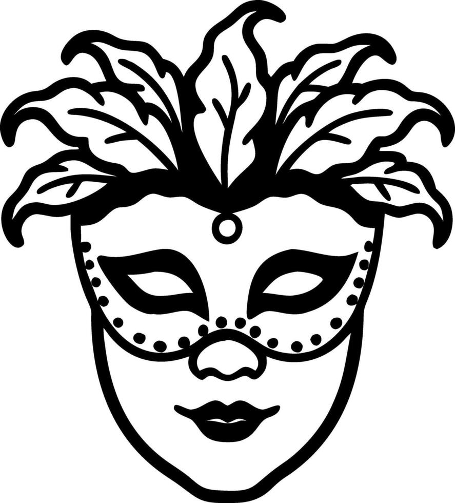 Elegant Carnival Mask Illustration for Art and Design Projects vector
