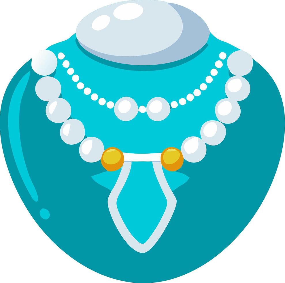 Elegant Pearl Necklace Illustration for Jewelry Design vector