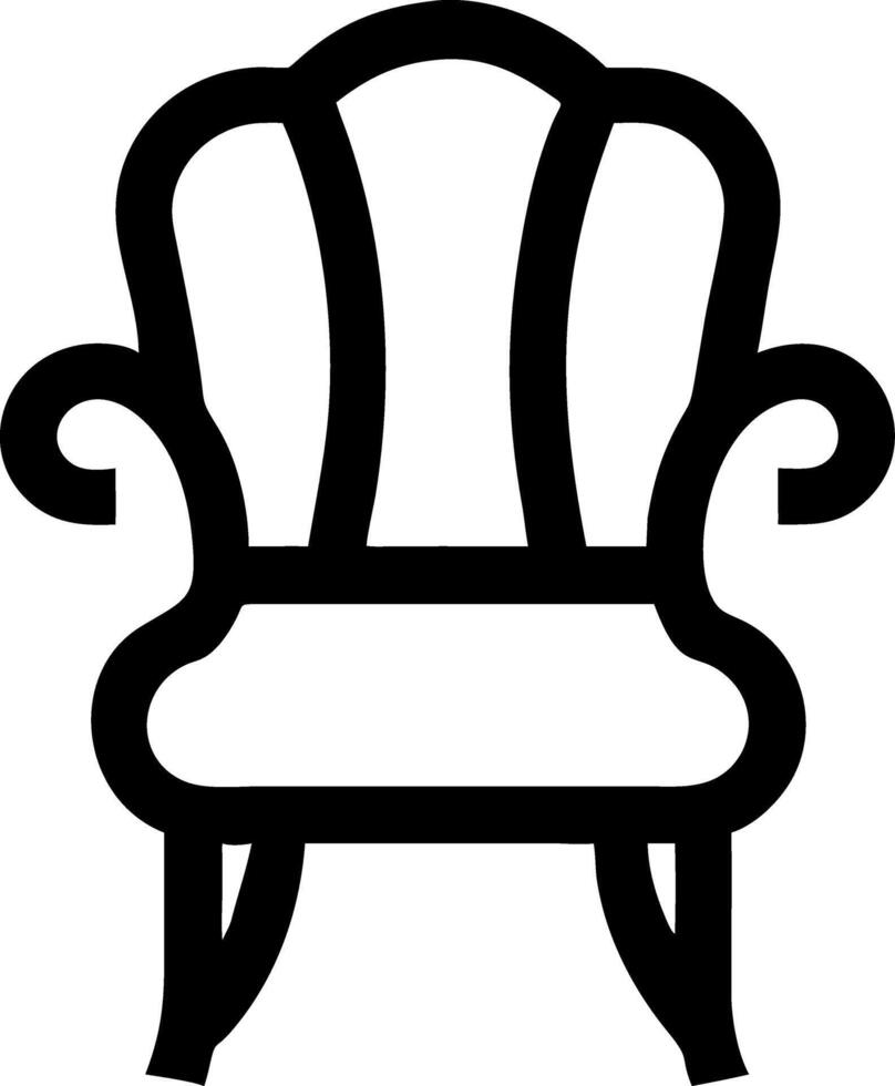 Elegant Vintage Armchair for Interior Design and Decoration Projects vector