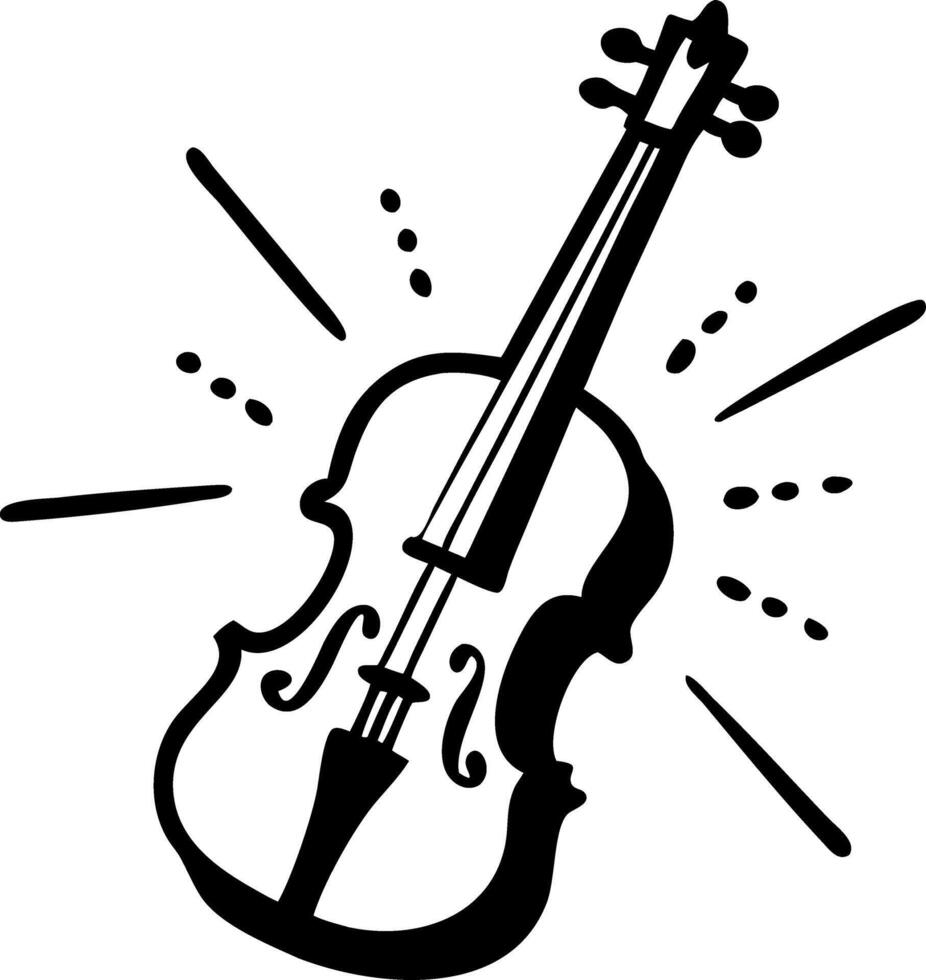 Elegant Violin Illustration Musical Instrument Design Art vector