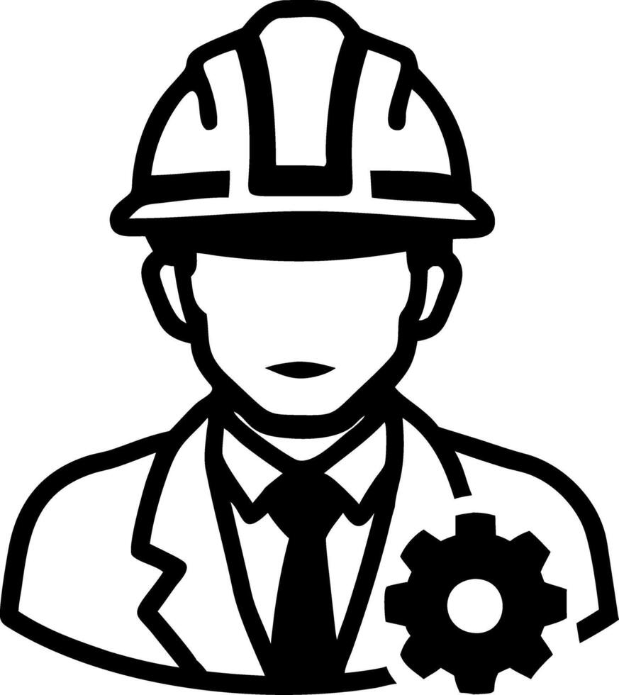 Engineer Hard Hat Professional Worker for Safety Construction and Industry Design vector