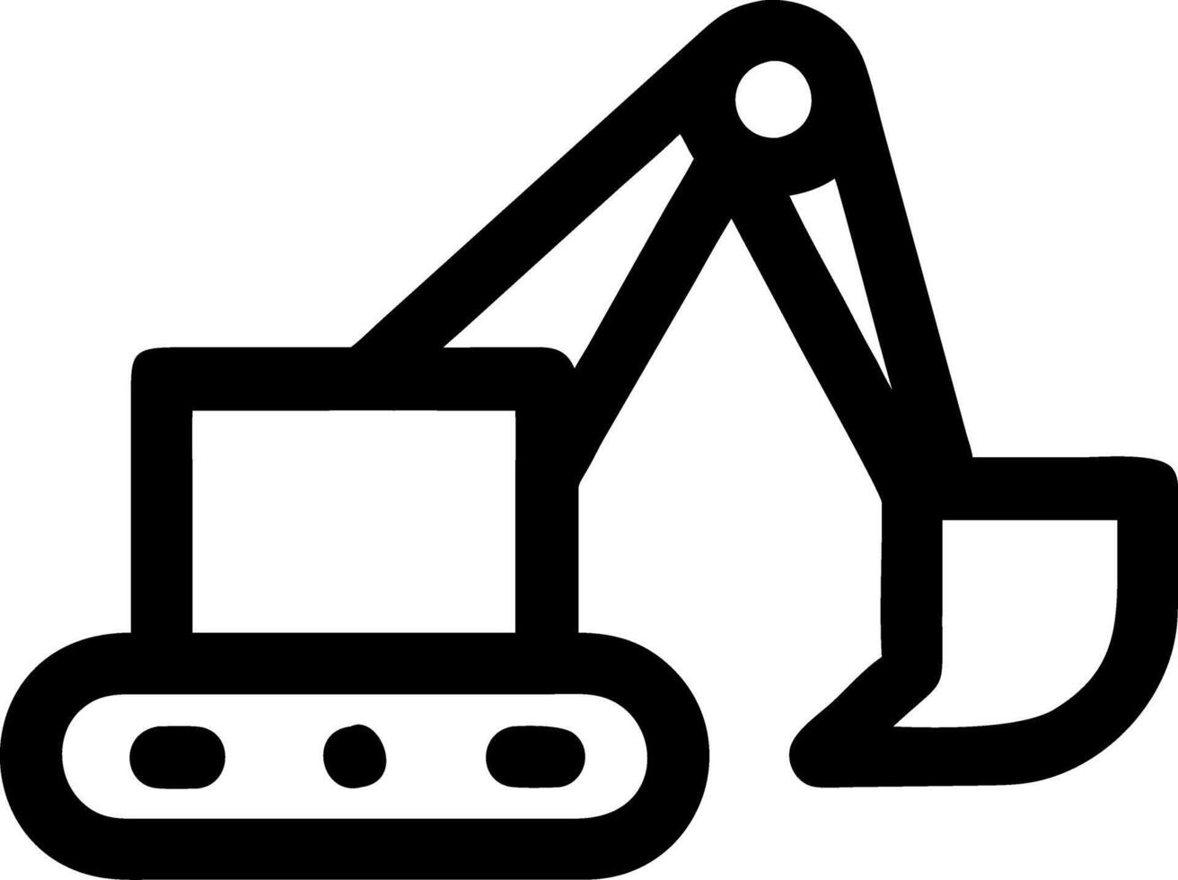Excavator Illustration for Construction and Engineering Projects vector