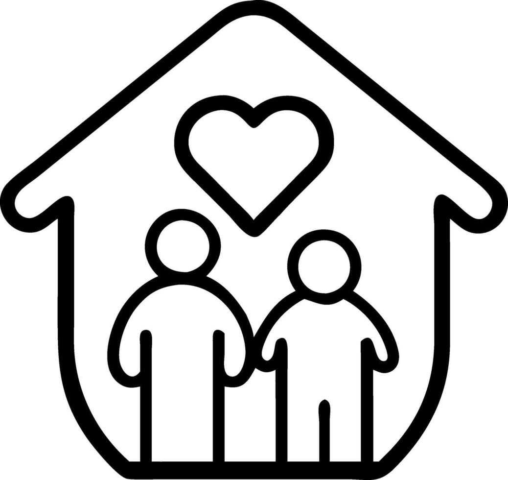 Family and Home Symbolizing Love and Protection for Social Media and Design vector