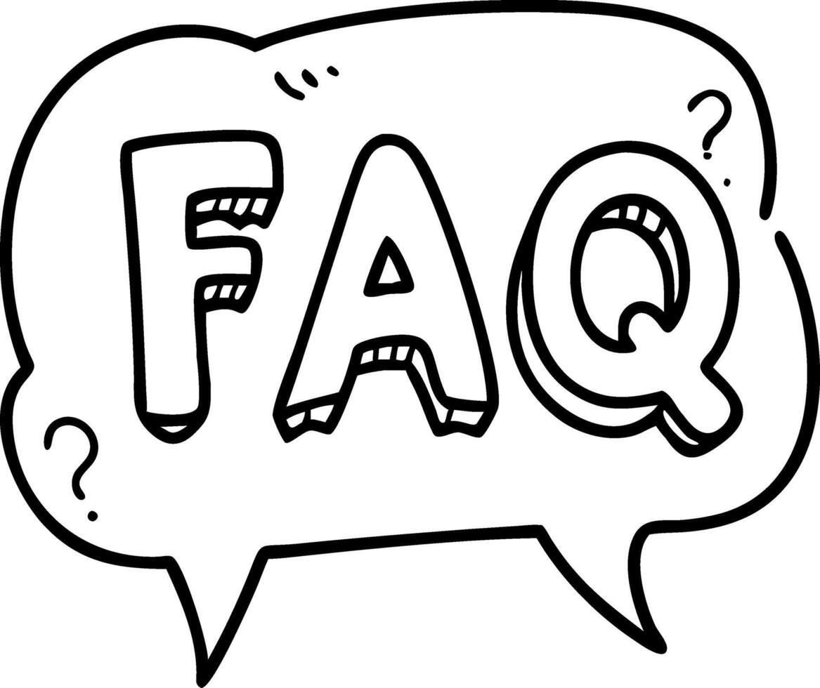 FAQ Bubble Illustration for FAQs Communication Design vector