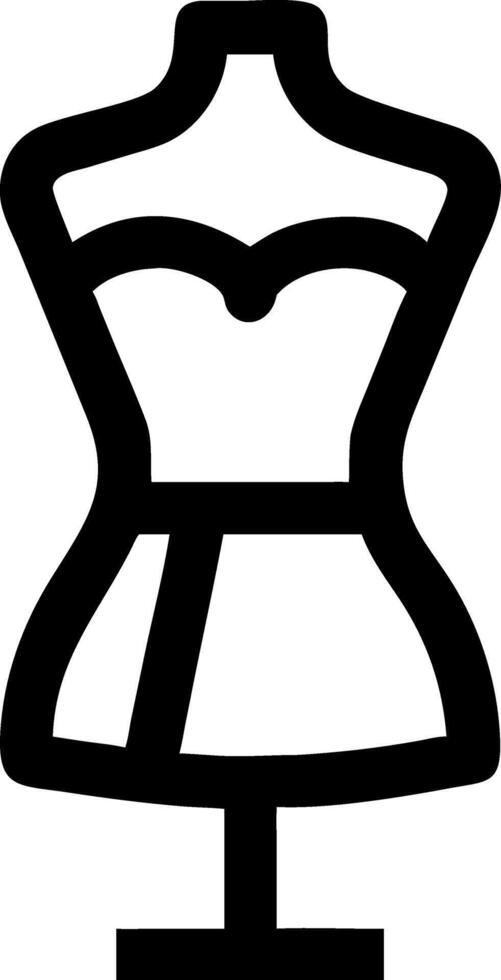 Fashion Mannequin Outline for Sewing Design and Tailoring Projects vector