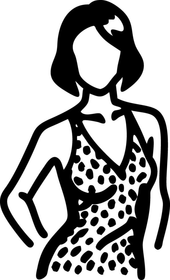 Fashionable Woman Silhouette Art for Design and Decoration Projects vector