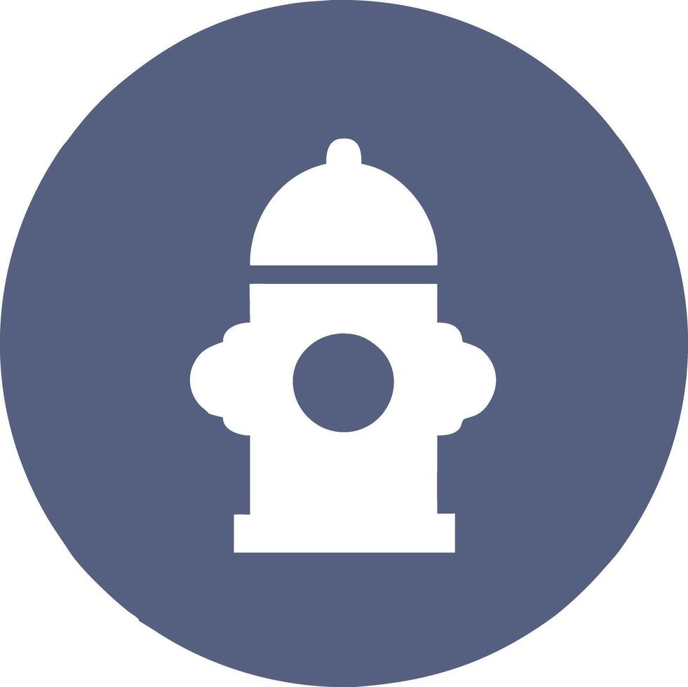 Fire Hydrant Symbol for Safety and Emergency Signage vector